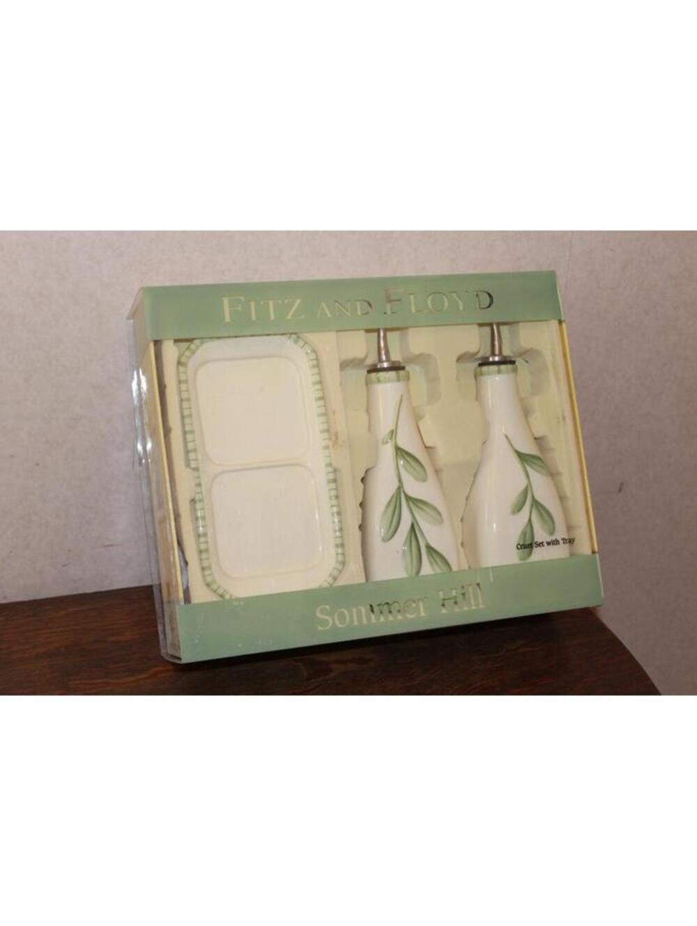 NEW Fitz and Floyd Sommer Hill Cruet Set with Tray